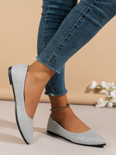 Pointed Toe Flat Bottom Shoes