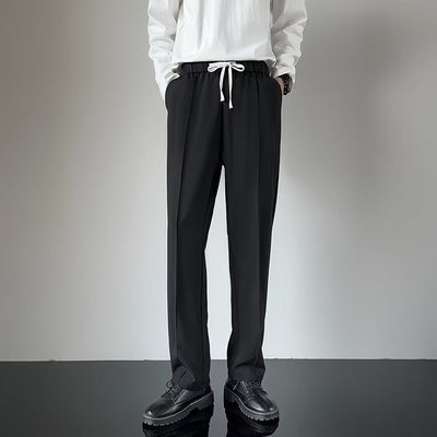 Draping Fitted Suit Pants