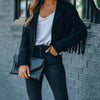 Slim-fit Long-sleeved Tassel Coat