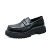 Loafers Platform Black Fashion Shoes