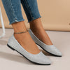 Pointed Toe Flat Bottom Shoes