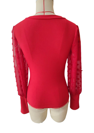 Elegant Chiffon Long Sleeve Top