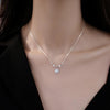 Sterling Silver With Shiny Diamond Necklace