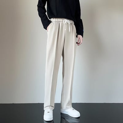 Draping Fitted Suit Pants