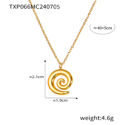 Spiral Twist Design Necklace