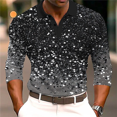 Casual Printed 3D Polo Shirt