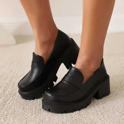 Simple Thick Bottom Platform Shoes