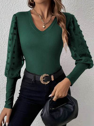 Elegant Chiffon Long Sleeve Top