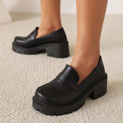 Simple Thick Bottom Platform Shoes