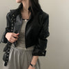 Retro Style Short Biker's Leather Jacket