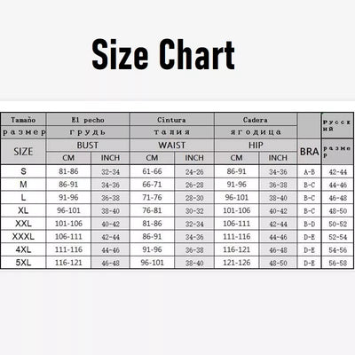 the size chart for a women's dress