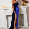 One Shoulder Sequin Evening Dress