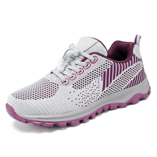 Women Lace Up Breathable Non-slip Flats Hiking shoe