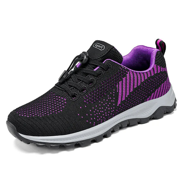 Women Lace Up Breathable Non-slip Flats Hiking shoe