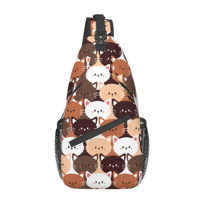 Cartoon Cat Hiking Sling Bag