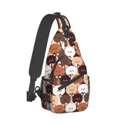 Cartoon Cat Hiking Sling Bag