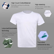 Waterproof T Shirt Solid Color Short-Sleeved Round Neck Men Women Hiking T-shirt