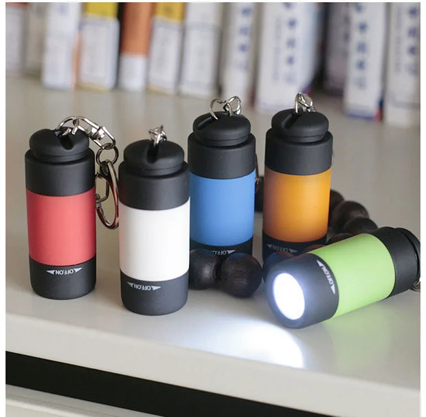 1PC Mini Keychain Pocket Torch USB Rechargeable LED Light