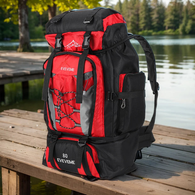 80L Waterproof Hiking Camping Backpack