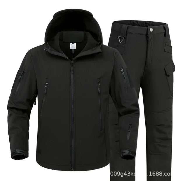 New Coverall Tactical Softshell Jacket and Pants Warm Fleece Clothes