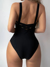 One Piece Criss Cross Back Swimsuit