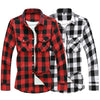 Long Sleeved Plaid Cotton Shirt