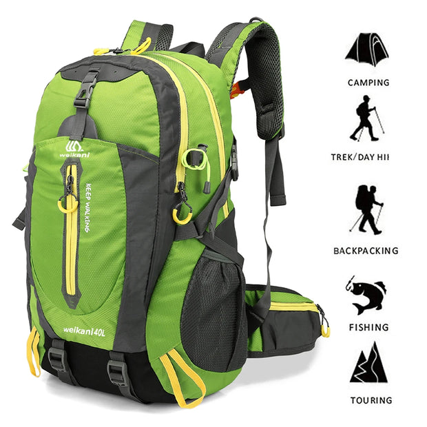 40L Water Resistant Hiking Backpack