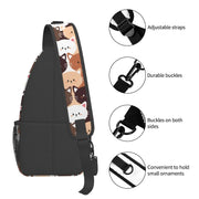 Cartoon Cat Hiking Sling Bag