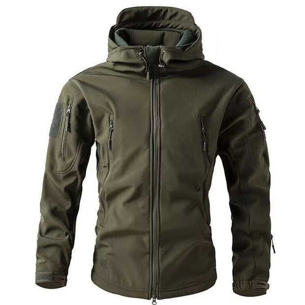 Men's Winter Sharkskin Tactical Waterproof Cargo Jackets