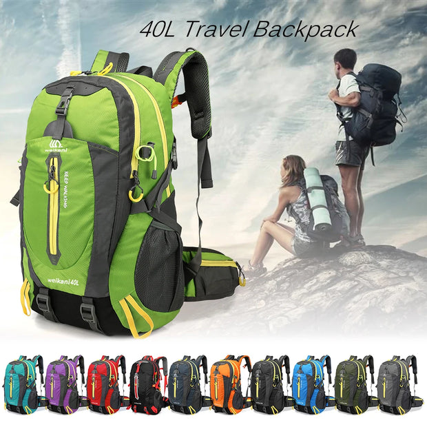 40L Water Resistant Hiking Backpack