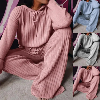 Long Sleeve Knitted Lounge Wear Set