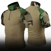 Short Sleeved T-shirt+Multi Pocket Waterproof Cargo Pants Suits