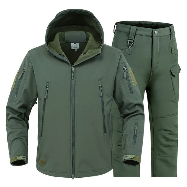 New Coverall Tactical Softshell Jacket and Pants Warm Fleece Clothes