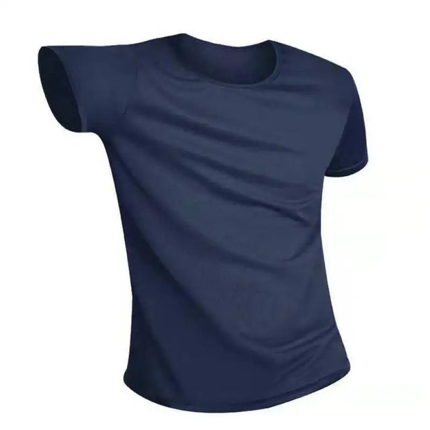 Waterproof T Shirt Solid Color Short-Sleeved Round Neck Men Women Hiking T-shirt