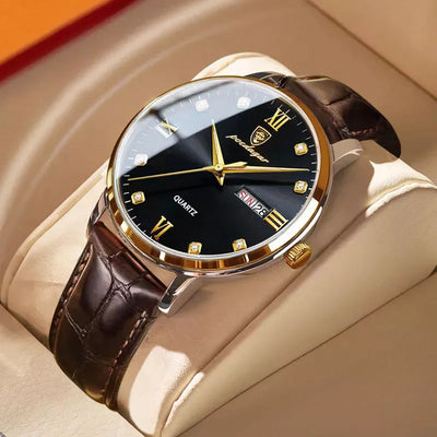 Luxury Men Leather Wrist Watch