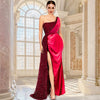 One Shoulder Sequin Evening Dress