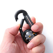 Hiking Mini Compass Carabiner Keychain Thermometer