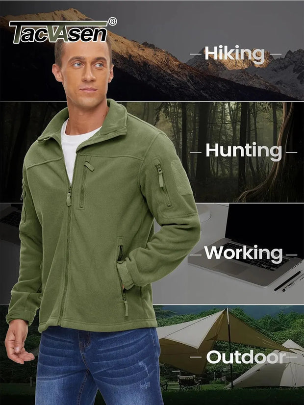 Full Zip Hiking Jackets Outdoor Camping Fleece Jacket