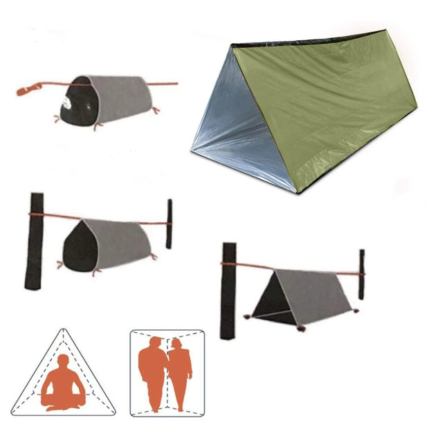 Outdoor tent set with compass and whistle