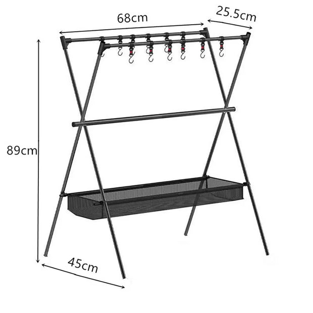 Aluminum Alloy Organizer Folding Rack Lightweight