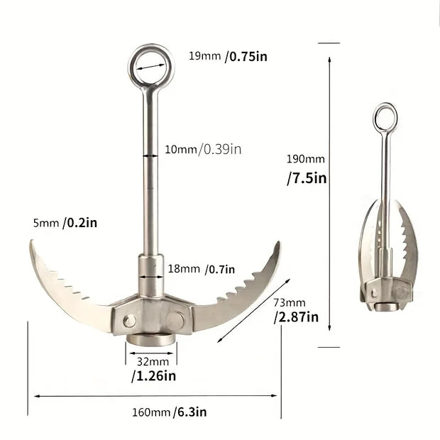 Grappling Hook Folding Claw