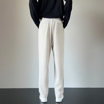 Draping Fitted Suit Pants