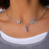 Rhinestone Butterfly Simple Necklace