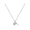 Silver Simple Lock Head Titanium Steel Necklace