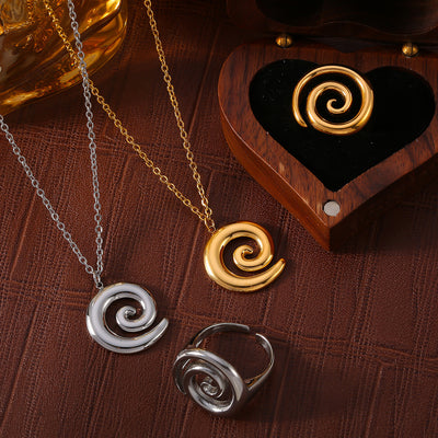 Spiral Twist Design Necklace