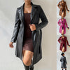 Leather Jacket With Pockets Trench Coat