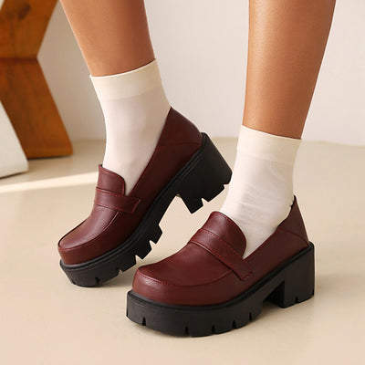 Simple Thick Bottom Platform Shoes