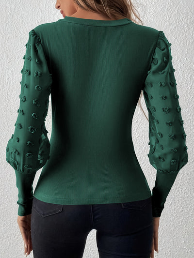 Elegant Chiffon Long Sleeve Top