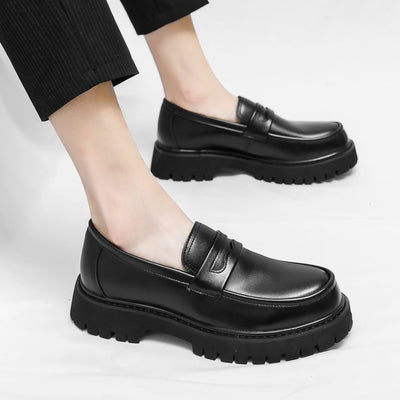 Loafers Platform Black Fashion Shoes