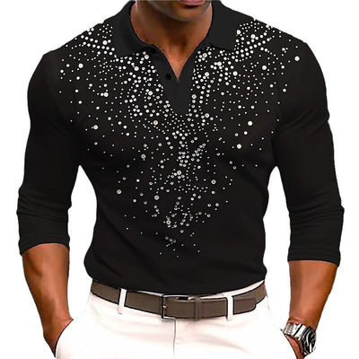 Casual Printed 3D Polo Shirt